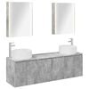 vidaXL Badezimmerschrank-Set 5 stk. Betongrau Holzwerkstoff