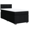 vidaXL Boxspringbett mit Matratze Schwarz 100x200 cm Stoff