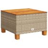 vidaXL 7-tlg. Garten-Sofagarnitur mit Kissen Beige Poly Rattan