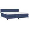 vidaXL Boxspringbett mit Matratze Blau 200x200 cm Stoff