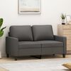 vidaXL 2-Sitzer-Sofa Grau 120 cm Kunstleder