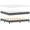 vidaXL Boxspringbett mit Matratze Dunkelgrau 200 x 200 cm Stoff