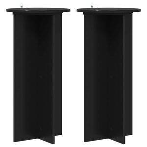 vidaXL Pflanzenst&auml;nder 2 pcs Schwarz 40 x 40 x 80 cm Holzwerkstoff