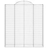 vidaXL Gabionen mit Hochbogen 7 Stk. 200x50x220/240cm Verzinktes Eisen