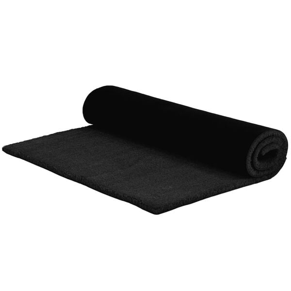 vidaXL Fu&szlig;matte Schwarz 100x200 cm Kokosfaser Getuftet