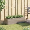 vidaXL Hochbeet mit 3 F&auml;chern Grau 105x30x32 cm Poly Rattan