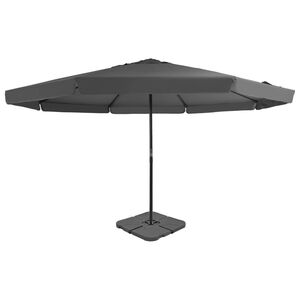 vidaXL Sonnenschirm mit Tragbarem Sonnenschirmst&auml;nder Anthrazit