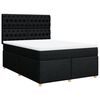 vidaXL Boxspringbett mit Matratze Schwarz 140x190 cm Stoff