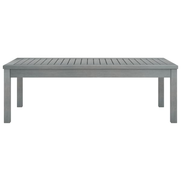 vidaXL Couchtisch 100x50x33 cm Grau Massivholz Akazie