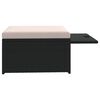 vidaXL 4-tlg. Garten-Lounge-Set mit Auflagen Poly Rattan Schwarz