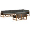 vidaXL Outdoor-Sofagarnitur mit Kissen 8 pcs Natur und Anthrazit