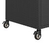 vidaXL Barwagen mit Schublade Schwarz 100x45x97 cm Poly Rattan