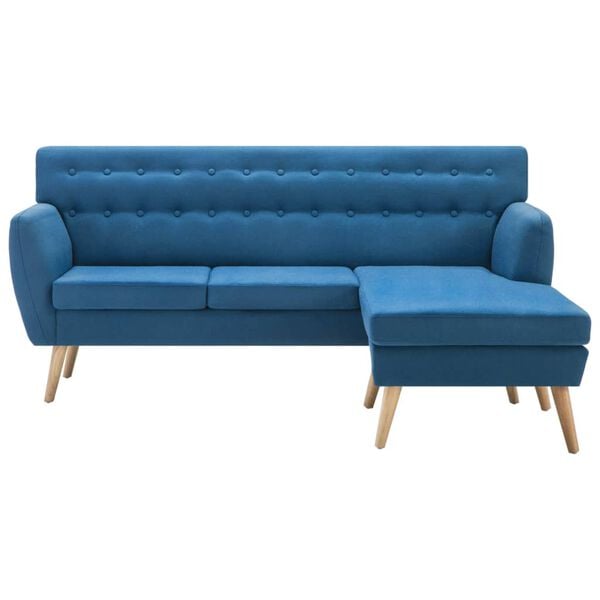 vidaXL Sofa L-Form Stoff 171,5x138x81,5 cm Blau