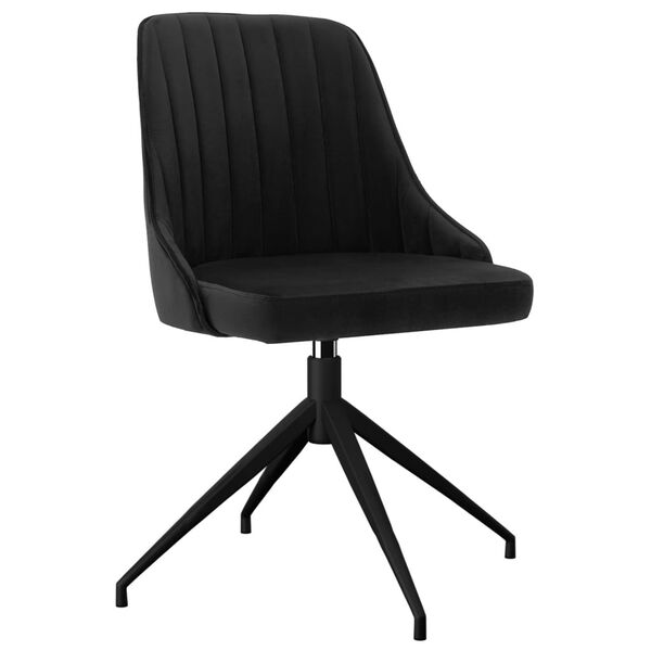 vidaXL Esszimmerst&uuml;hle 2 Stk. Schwarz Samt