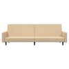 vidaXL Schlafsofa 2-Sitzer Creme Samt