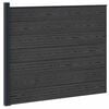 vidaXL Zaunelement WPC und Aluminium Schwarz