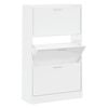 vidaXL Schuhschrank Hochglanz-Wei&szlig; 63x24x103 cm Holzwerkstoff