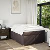 vidaXL Boxspringbett mit Matratze Dunkelbraun 120x200 cm Stoff