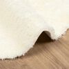 vidaXL Teppich Shaggy Hochflor NAVARRA Creme 160x160 cm Polyester