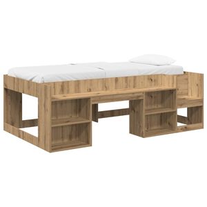 vidaXL Kinderbettgestell mit Stauraum Artisan-Eiche 80 x 200 cm