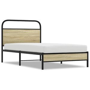 vidaXL Bettgestell ohne Matratze 90x190 cm Sonoma-Eiche Holzwerkstoff