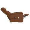 vidaXL Massagesessel mit Aufstehhilfe Braun Mikrofasergewebe
