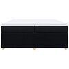 vidaXL Boxspringbett mit Matratze Schwarz 200x200 cm Stoff