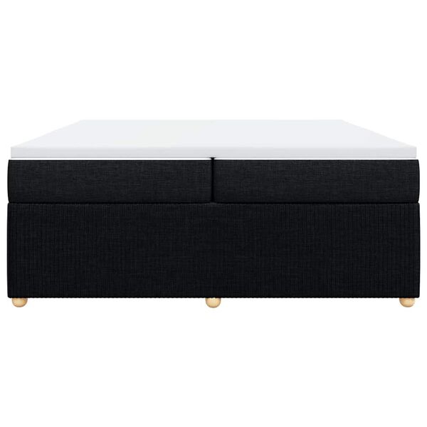 vidaXL Boxspringbett mit Matratze Schwarz 200x200 cm Stoff