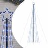 vidaXL LED Weihnachtsbaum mit Erdspie&szlig;en 1534 LEDs Blau 500 cm