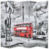 vidaXL Raumteiler klappbar 200 x 170 cm London Bus Schwarz-Wei&szlig;