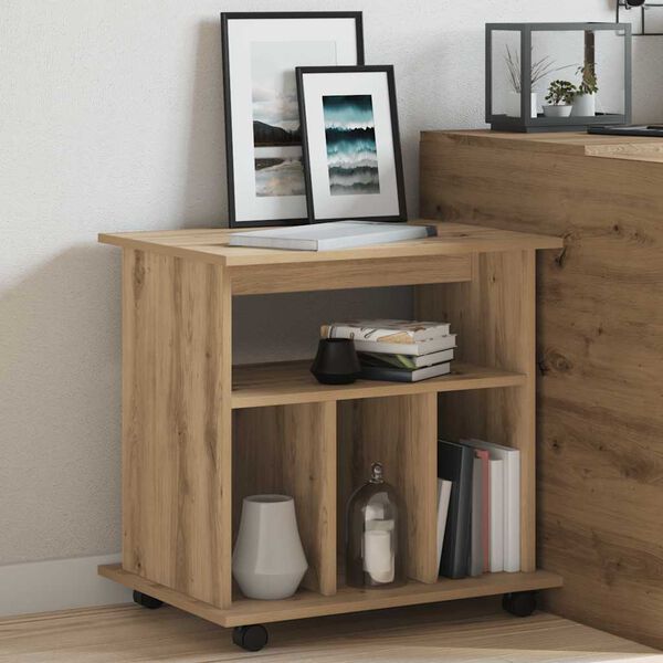 vidaXL Rollcontainer Artisan-Eiche 60x45x60 cm Holzwerkstoff