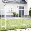 vidaXL Gartenzaun Weiß 170 x 165 cm Pulverbeschichteter Stahl