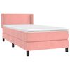 vidaXL Boxspringbett mit Matratze Rosa 100x200 cm Samt