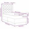vidaXL Boxspringbett mit Matratze Hellgrau 90 x 190 cm Stoff