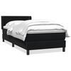 vidaXL Boxspringbett mit Matratze Schwarz 80x220 cm Samt