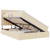 vidaXL Aufbewahrungsbett mit Matratze Creme 140 x 200 cm Stoff