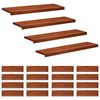 vidaXL Treppenstufen 20 stk. 100 x 25 x 2 cm Braun Massivholz Buche