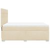 vidaXL Boxspringbett mit Matratze Creme 160x200 cm Stoff