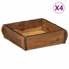 vidaXL Tablett 4 stk. Braun 29 x 31 x 10 cm Massives upgecyceltes Holz