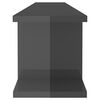 vidaXL Wandregale 2 Stk. Hochglanz-Grau 105x18x20 cm Holzwerkstoff