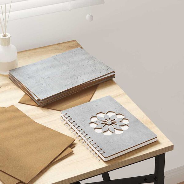 vidaXL Dekoplatten 50 pcs Beton Grau 21 x 30 x 0,27 cm Holzwerkstoff