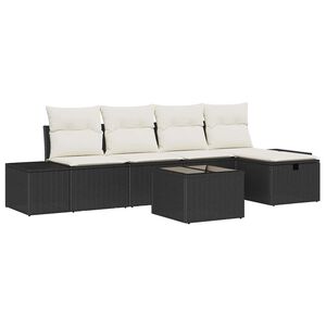 vidaXL Sofa Set mit Kissen 6 pcs Poly-Rattan