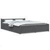 vidaXL Bett mit Schubladen Grau 140x200 cm