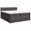 vidaXL Boxspringbett mit Matratze Dunkelbraun 200x200 cm Stoff