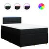 vidaXL Boxspringbett mit Matratze Schwarz 120x200 cm Stoff