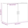 vidaXL Wandschrank Schwarz 80x42,5x64 cm Holzwerkstoff
