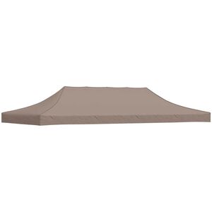 vidaXL Partyzelt-Dach 6x3 m Taupe 270 g/m&sup2;