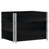 vidaXL Pflanzkasten Schwarz 80x60 cm Massivholz Kiefer