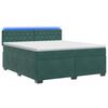 vidaXL Boxspringbett mit Matratze und LED Dunkelgr&uuml;n 140 x 200 cm Samt