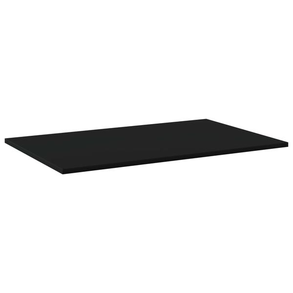 vidaXL B&uuml;cherregal-Bretter 4 Stk. Schwarz 80x50x1,5 cm Holzwerkstoff